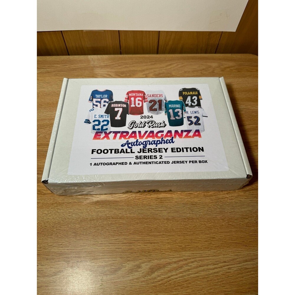Sealed‎ 2024 Gold Rush Autographed Football Jersey Edition Series 2 Box